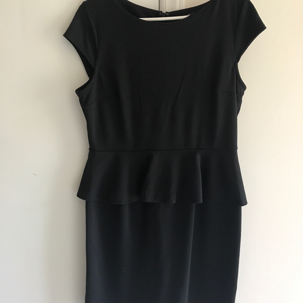 Like new Black Peplum Dress Size 14